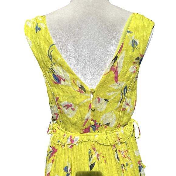 Tanya‎ Taylor Catalina Silk Maxi Dress Women 2 Floral Fairy Cottage Boho Wedding - Picture 8 of 16